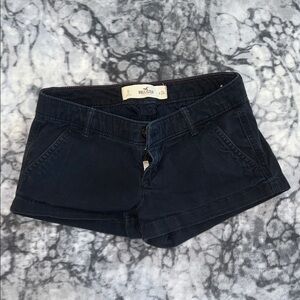 Hollister Women's Dark Blue Jean Shorts